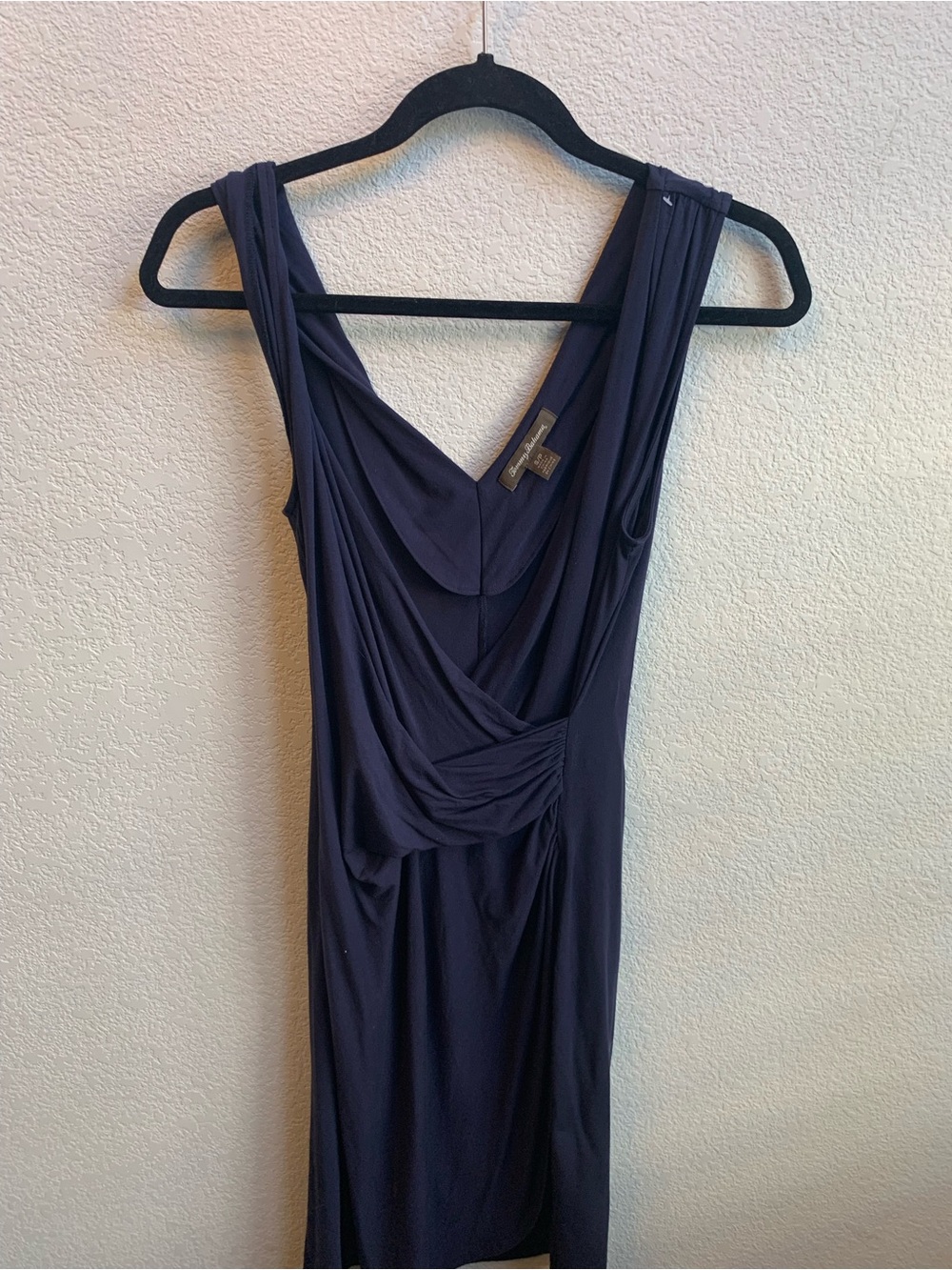 Tommy Bahama Navy One-Shoulder Draped Cocktail Dress